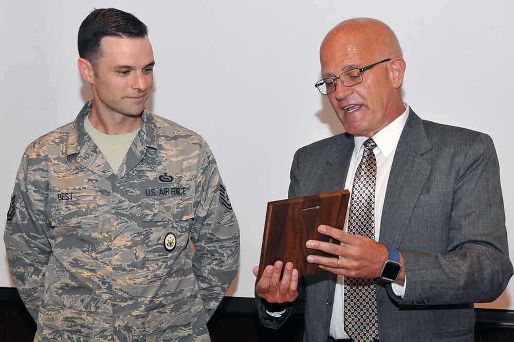 Kiwanis Club gives awards to civilian and military faculty