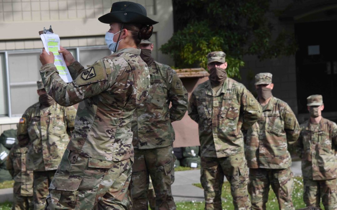 First Army Soldiers depart DLIFLC via sanitized transportation