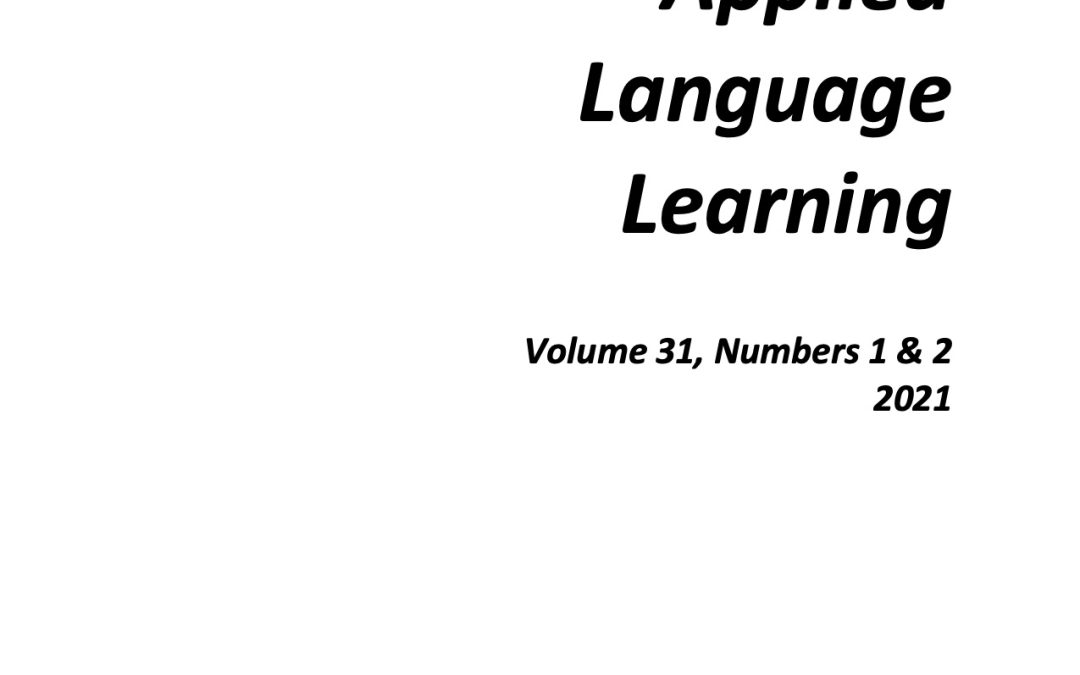 Applied Language Learning Vol. 31