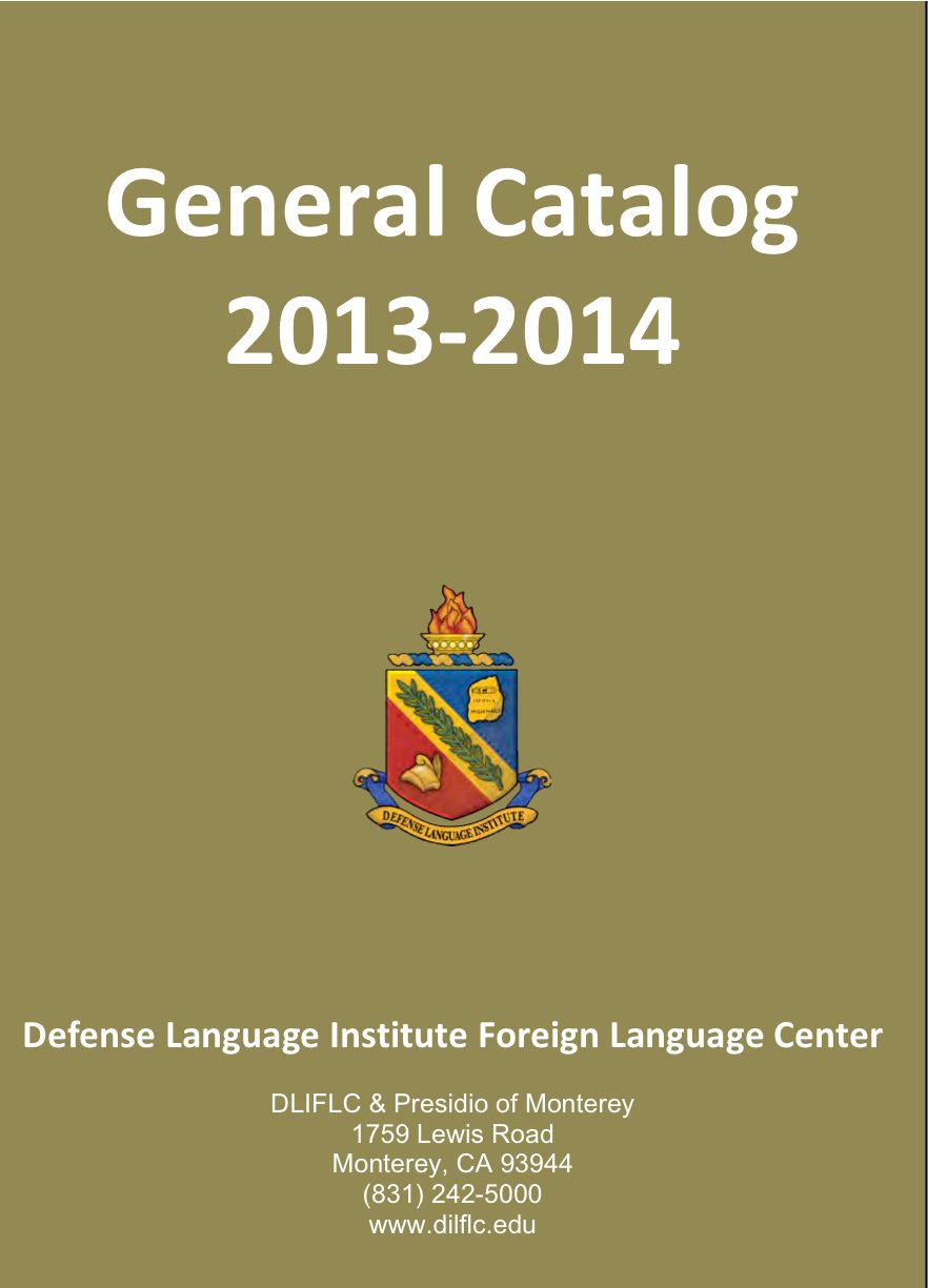 DLIFLC Publications Defense Language Institute Foreign Language Center
