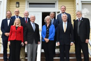 DLIFLC Provost Robert Savukinas and BoV Coordinator Detlev Kesten joined Dr. Chrisine Campbell, Dr. Dan Davidson, Dr. Roby Barrett, Dr. Ray Clifford, Dr. Beth Mackey, Dr. Gunther Muller, Mr. Scott Allen and Dr. William Whobrey for the Board of Visitors visit.